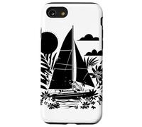 Dibujos animados Barco de vela con quilla y vela de alas Carcasa para iPhone SE (2020) / 7 / 8