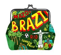Dibujos Animados Brasil Mapa Monederos Carteras Bolsas Vintage para Regalo