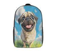 Dibujos animados Carlino Mochila Niña Chicos Blue Cielo And Grass Bolsa De Escuela Adolescentes Colegio Infantil 17inch