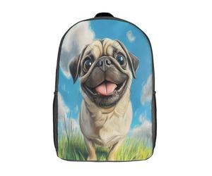 Dibujos animados Carlino Mochila Niña Chicos Blue Cielo And Grass Bolsa De Escuela Adolescentes Colegio Infantil 17inch
