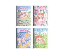 Dibujos animados con diseño de notas de estudiante, diseño de cuadrícula con flores de campo de pringfield, Tian Zi A5/64.