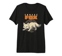 Dibujos Animados Corsac Fox Raza Animal Amante Lindo Zorros Camiseta Premium