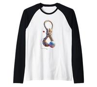 Dibujos Animados Cuerda y Bola Divertido diseño Unisex para Hombres Mujeres tee Camiseta Manga Raglan