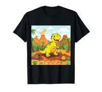 Dibujos Animados de Aventuras de Dinosaurios Felices en la Selva prehistórica Camiseta