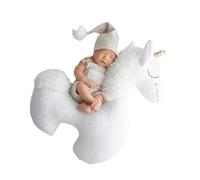 Dibujos animados de caballo de un solo cuerno, accesorios para fotos de recién nacidos, fotografía de bebé, ayuda para crear recuerdos, hogar o estudio, accesorios de fotografía para recién nacidos