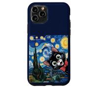 Dibujos Animados de Gatitos Noche Estrellada/Gato Pintura Divertido Carcasa para iPhone 11 Pro