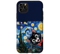 Dibujos Animados de Gatitos Noche Estrellada/Gato Pintura Divertido Carcasa para iPhone 11 Pro MAX