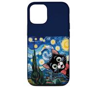 Dibujos Animados de Gatitos Noche Estrellada/Gato Pintura Divertido Carcasa para iPhone 12/12 Pro