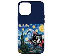 Dibujos Animados de Gatitos Noche Estrellada/Gato Pintura Divertido Carcasa para iPhone 12 Pro MAX