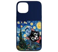 Dibujos Animados de Gatitos Noche Estrellada/Gato Pintura Divertido Carcasa para iPhone 13