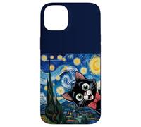 Dibujos Animados de Gatitos Noche Estrellada/Gato Pintura Divertido Carcasa para iPhone 14 Plus
