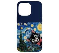 Dibujos Animados de Gatitos Noche Estrellada/Gato Pintura Divertido Carcasa para iPhone 14 Pro MAX