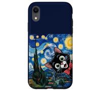 Dibujos Animados de Gatitos Noche Estrellada/Gato Pintura Divertido Carcasa para iPhone XR