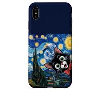 Dibujos Animados de Gatitos Noche Estrellada/Gato Pintura Divertido Carcasa para iPhone XS MAX