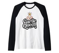 Dibujos Animados de la Reina del ajo Camiseta Manga Raglan