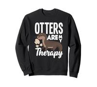 Dibujos Animados de Nutria Marina Son mi Terapia Sudadera