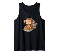 Dibujos Animados de Pasta de Mono Camiseta sin Mangas