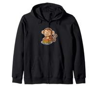 Dibujos Animados de Pasta de Mono Sudadera con Capucha