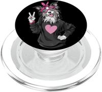 Dibujos Animados de Perro con Estilo Divertido Hipster Juguetón Vibrante PopSockets PopGrip para MagSafe