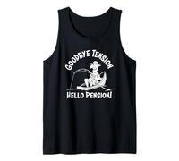 Dibujos Animados de Pesca de Goodbye Tension Hello Pension Camiseta sin Mangas