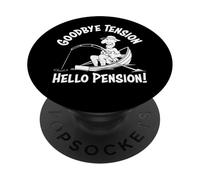 Dibujos Animados de Pesca de Goodbye Tension Hello Pension PopSockets PopGrip Adhesivo