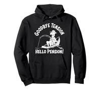 Dibujos Animados de Pesca de Goodbye Tension Hello Pension Sudadera con Capucha