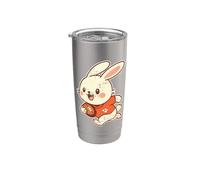 Dibujos animados de Rugby Bunny Runner Vaso térmico de acero inoxidable de doble pared