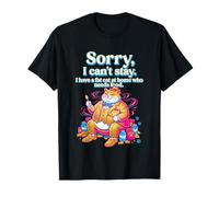 Dibujos Animados de Sorry I Can't Stay Fat Cat Needs Food Pop Art Camiseta