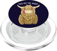 Dibujos Animados de Vaca Escocesa de Las Tierras Altas Och Aye The Moo! PopSockets PopGrip para MagSafe