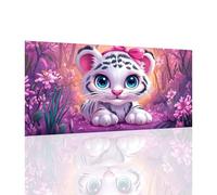 Dibujos animados Diamond Painting Adultos Redonda Diamantes Grande 30X60CM,5D DIY Diamond Painting Kit Completo Tigre Diseño,Pintar con Numeros Adultos Manualidades,Decoracion Hogar,Regalo Mujer,Y274Z