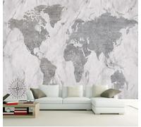 Dibujos Animados Dibujado A Mano Retro Creativo Mapa Del Mundo 3D Papel Pintado Pared Fácil Instalación Oficina Sala Estar Sofá Dormitorio TV Fondos Decoración-430cm×300cm