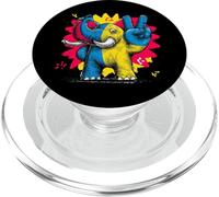 Dibujos Animados Elefante Signo de Paz Retro Pop gráfico Gesto Divertido PopSockets PopGrip para MagSafe