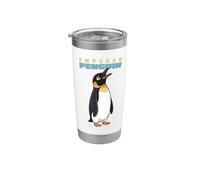 Dibujos animados Emperador Pingüino Raza Animal Amante Lindo Pingüinos Vaso térmico de acero inoxidable de doble pared