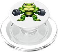 Dibujos Animados Fuerte Rana Levantamiento Barra PopSockets PopGrip para MagSafe