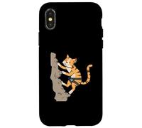 Dibujos Animados juguetones de Gato Boulder | Amante de la Escalada Animal Carcasa para iPhone X/XS