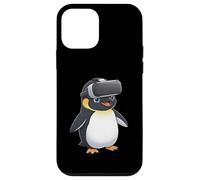 Dibujos Animados Lindo Pingüino Jugador Realidad Virtual Carcasa para iPhone 12 Mini