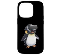Dibujos Animados Lindo Pingüino Jugador Realidad Virtual Carcasa para iPhone 14 Pro