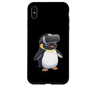 Dibujos Animados Lindo Pingüino Jugador Realidad Virtual Carcasa para iPhone XS MAX