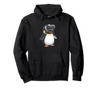Dibujos Animados Lindo Pingüino Jugador Realidad Virtual Sudadera con Capucha