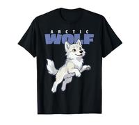 Dibujos Animados Lobo Ártico Raza Animal Amante Lobos Camiseta