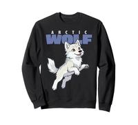Dibujos Animados Lobo Ártico Raza Animal Amante Lobos Sudadera