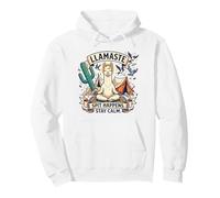Dibujos Animados Meditando Llama Calma Mente Humor Sudadera con Capucha