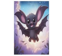Dibujos animados Murciélago Rompecabezas 1000 Piezas Adultos, Puzzle de Madera Juegos De Habilidad Para Toda La Familia,Juego De Edificio Del Equipo 78×53cm