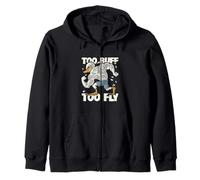 Dibujos Animados Muscular Duck Too Buff Too Fly Entrenamiento Divertido Sudadera con Capucha