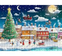 Dibujos Animados Navidad Puzzle de 1500 Piezas, Juego de Mesa Familiar de Madera - Rompecabezas Adultos para Toda La Familia, Rompecabezas Educativo DIY y Antiestrés - Regalo, 87 x 57 cm f0-542