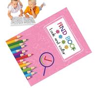 Dibujos animados para colorear libro, Painting Teens Relajation, Compact Boys and Girls Color Toy, 8,27 x 11,22 pulgadas Look and Find Activity for Vacation, Library, Home Use