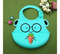 Dibujos Animados Para Niños Tridimensional Babero Bebé Grado De Comida Silicona Comida Arroz Bolsillo Bebé Impermeable Comer Bolsillo Toalla De Agua Verde Dr