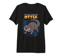 Dibujos Animados Peludo Nutria Raza Amante De Animales Marinos Lindas Nutrias Camiseta Premium