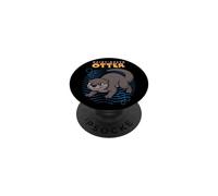 Dibujos Animados Peludo Nutria Raza Amante De Animales Marinos Lindas Nutrias PopSockets PopGrip Adhesivo