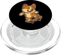 Dibujos Animados Retro de monopatín Husky Pup PopSockets PopGrip para MagSafe